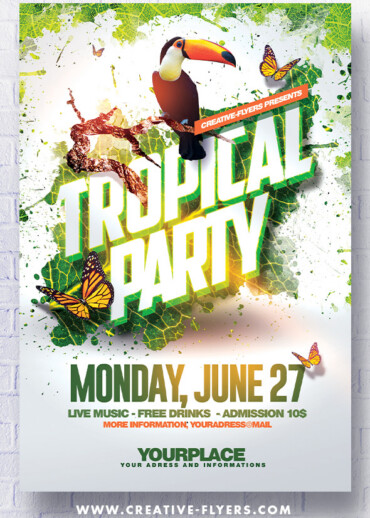 Tropical Party Flyer template