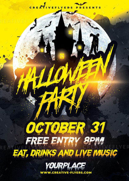 Flyer for Halloween party