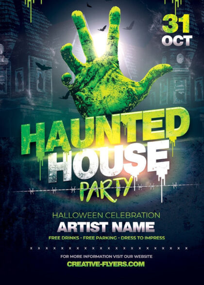 Haunted party flyer