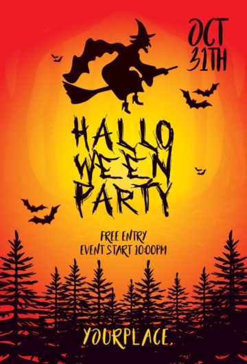 Halloween Party Card Design