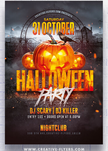 Halloween flyer Psd to Download