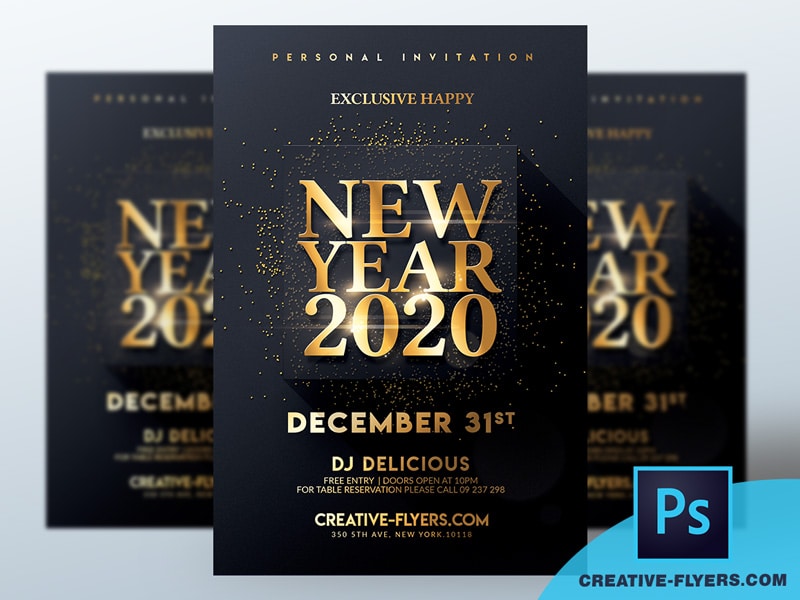 Elegant New Year Invitation