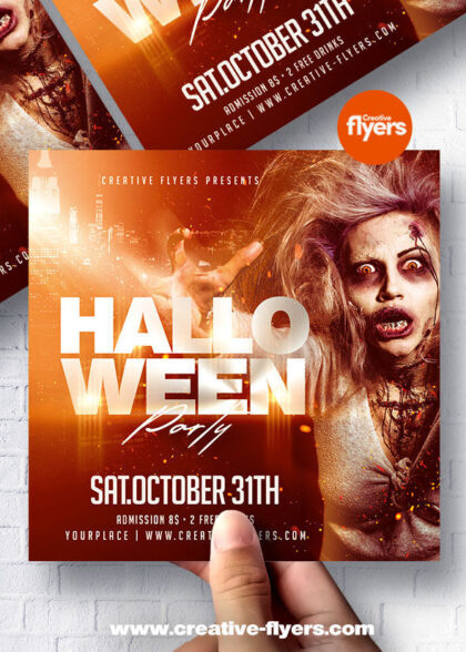 Flyer with zombies