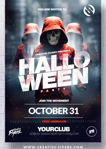Halloween Party Nightclub Invitation