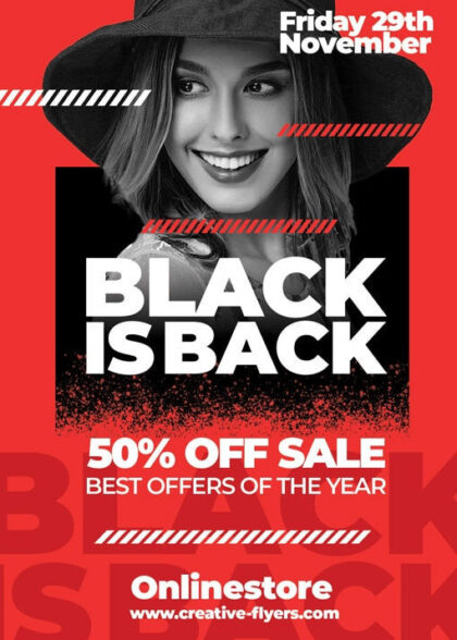 Black is Back Flyer Template