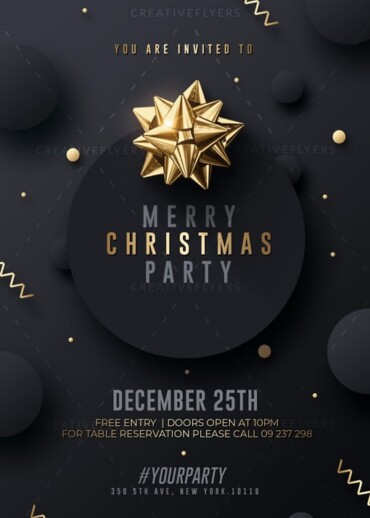Classy Christmas Psd Invitations