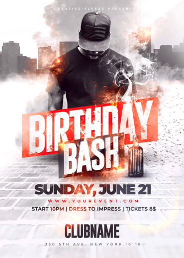 Hip Hop Birthday Flyer Template