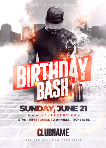 Hip Hop Birthday Flyer Template