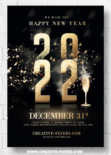 Stylish New Year Flyer Template