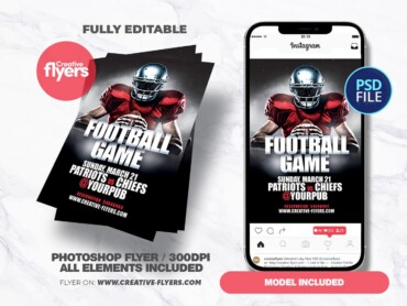 American football flyer template (3) American football flyer template