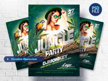 Jungle Party Flyer Psd (2) Jungle Party Flyer template