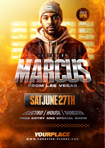 Vibrant Party Flyer with Urban Vibes