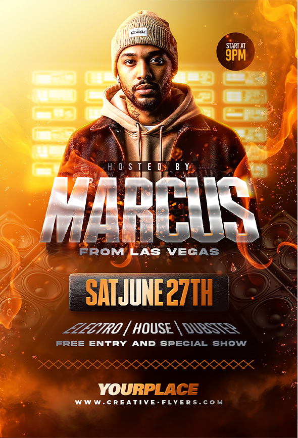 Vibrant Party Flyer with Urban Vibes