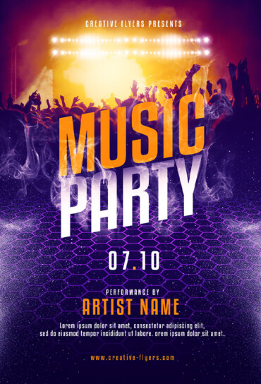 Dynamic Music Event Flyer Design