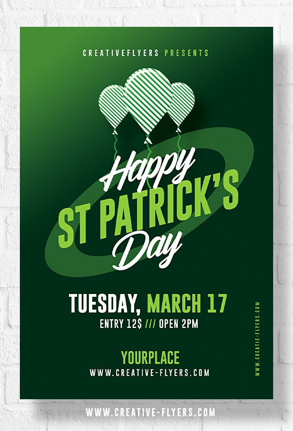 Flyer for St Patrick's Day