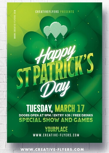 Flyer for St Patrick's Day