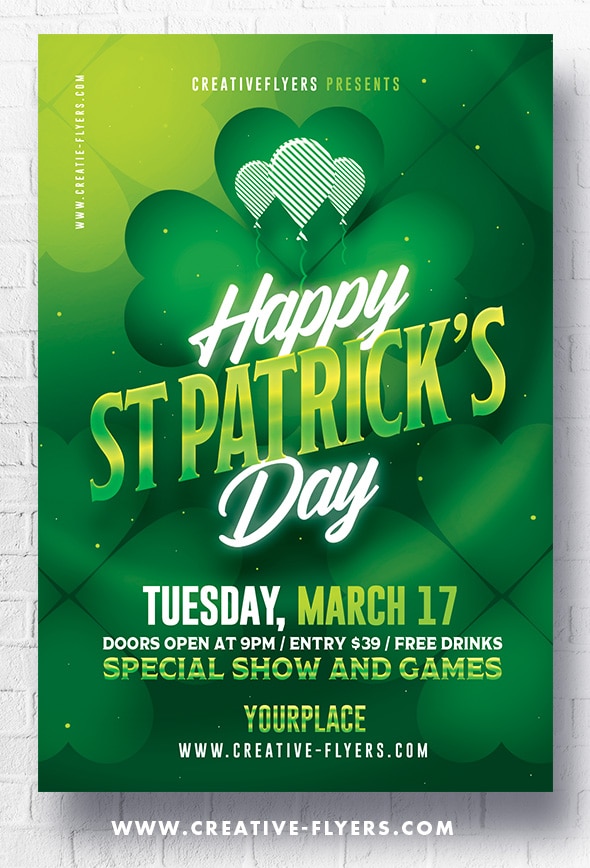 Flyer for St Patrick's Day