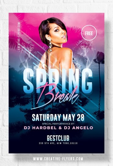 Spring Break Flyer Psd