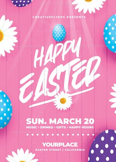 Happy Easter Flyer Template
