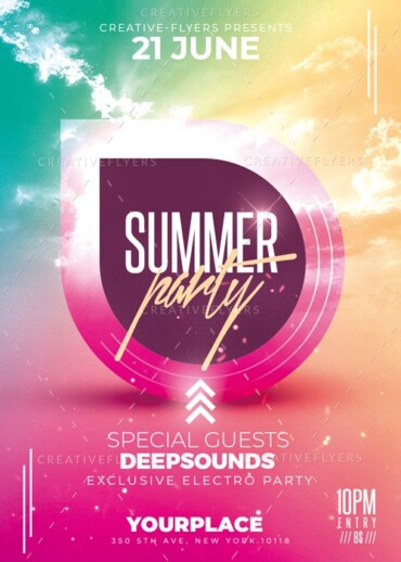 Summer Flyer template Psd
