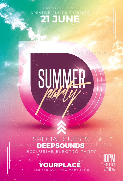 Summer Flyer template Psd