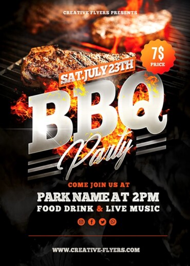 BBQ Flyer Psd Template