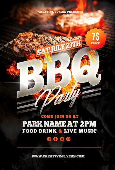 BBQ Flyer Psd Template