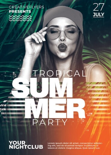 Summer Party Flyer Psd