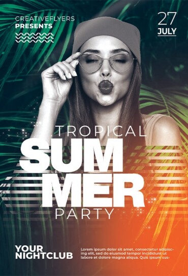 Summer Party Flyer Psd