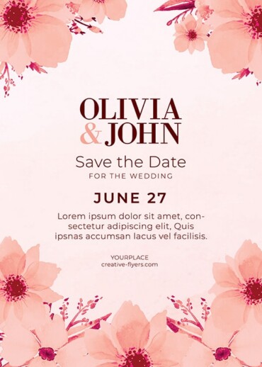 Wedding card invitation template