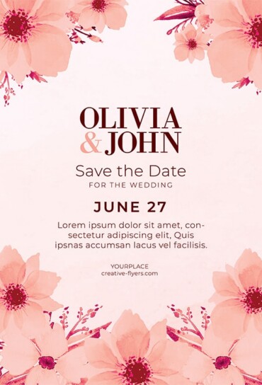 Wedding card invitation template