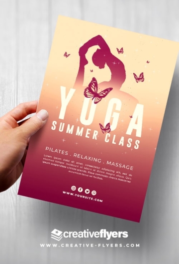 Yoga Summer Class Flyer