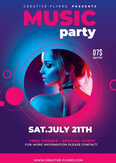 Free Music Party Flyer