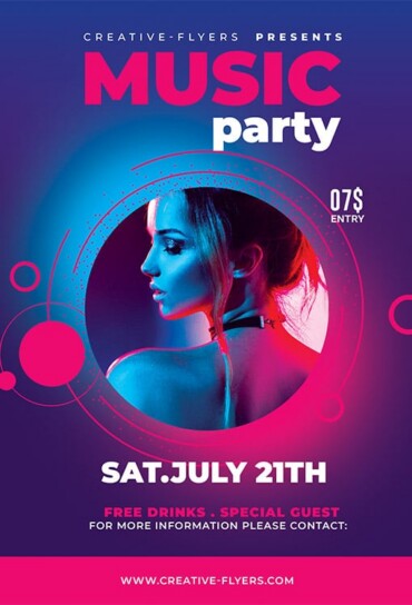 Free Music Party Flyer