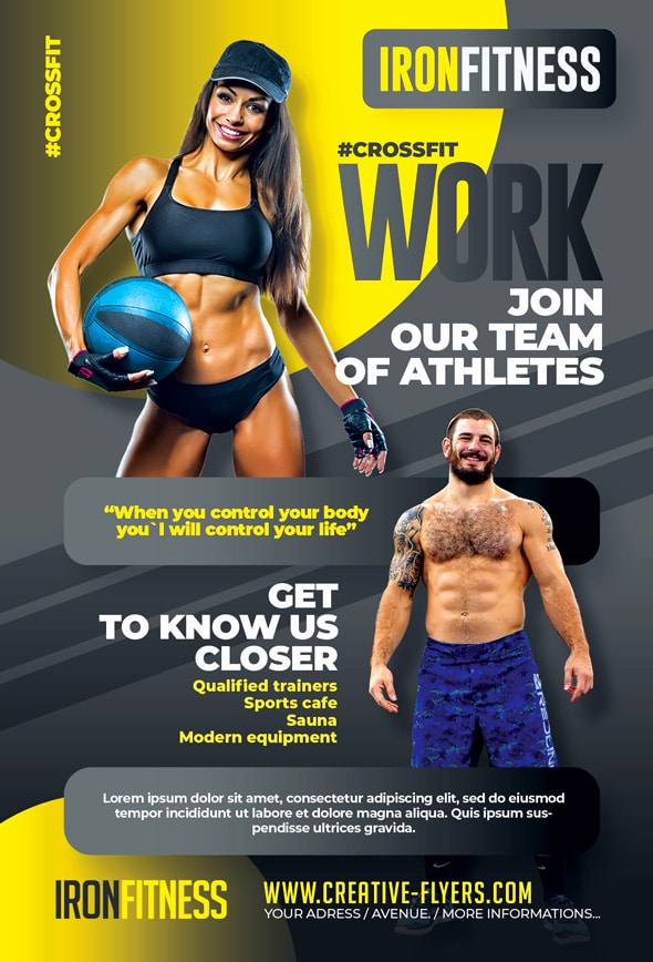 crossfit flyer template