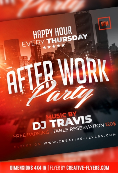 After Work Flyer Template
