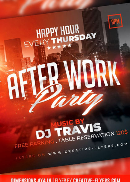 After Work Flyer Template