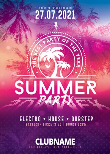 Summer Party Psd Flyer