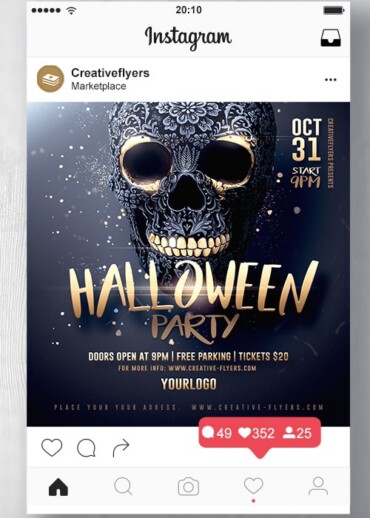 Black and Gold Halloween Flyer