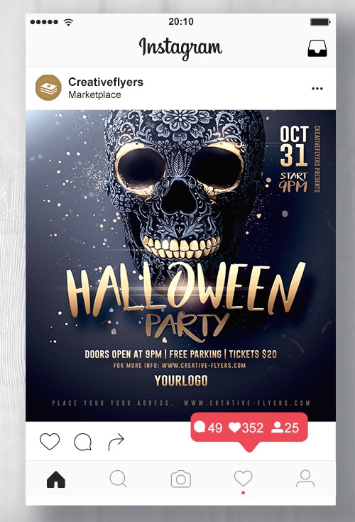 Black and Gold Halloween Flyer