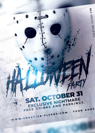 Minimaist Halloween flyer