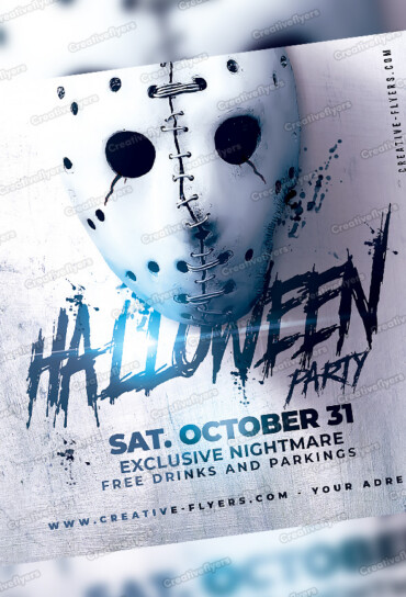 Minimaist Halloween flyer