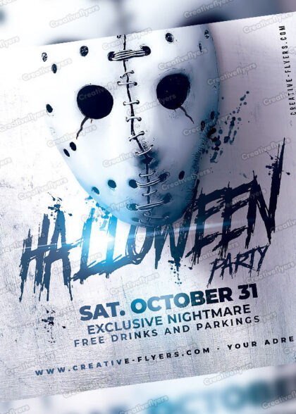 Minimaist Halloween flyer