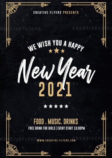 Art Deco New Year Flyer