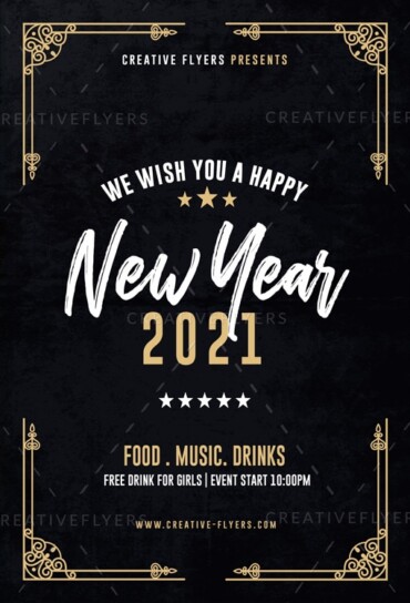 Art Deco New Year Flyer