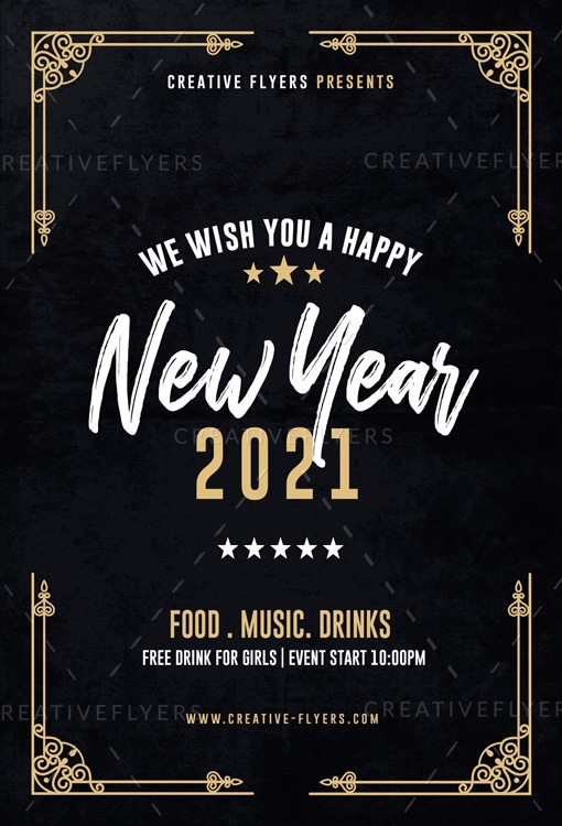 Art Deco New Year Flyer
