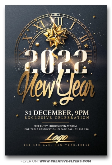 New Year Psd Flyer Template