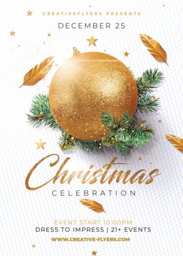 White and Golden Christmas Flyer