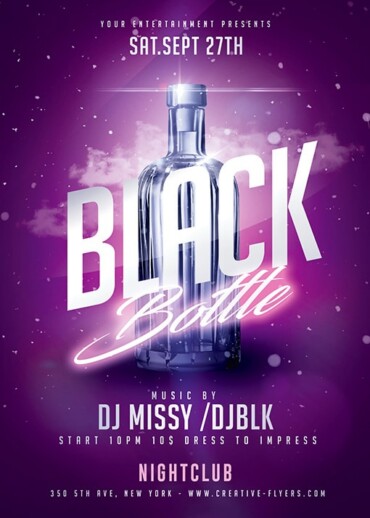 Black Bottle Party Flyer