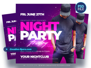 Party Flyer template for Nightclub